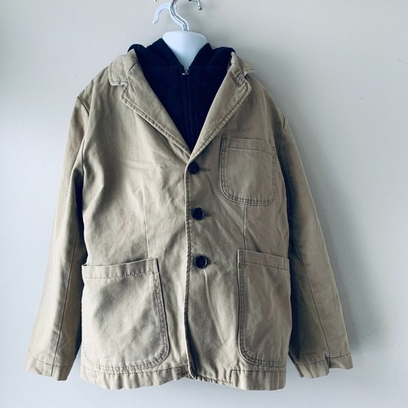 GAP KIDS faux-hoodie cotton jacket size M/8 - Picture 1 of 16